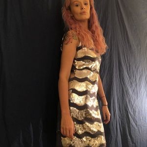 Sequin silver and grey cocktail dress